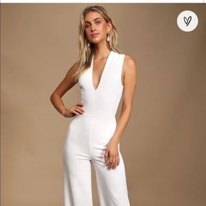 Lulus White Pantsuit size XS